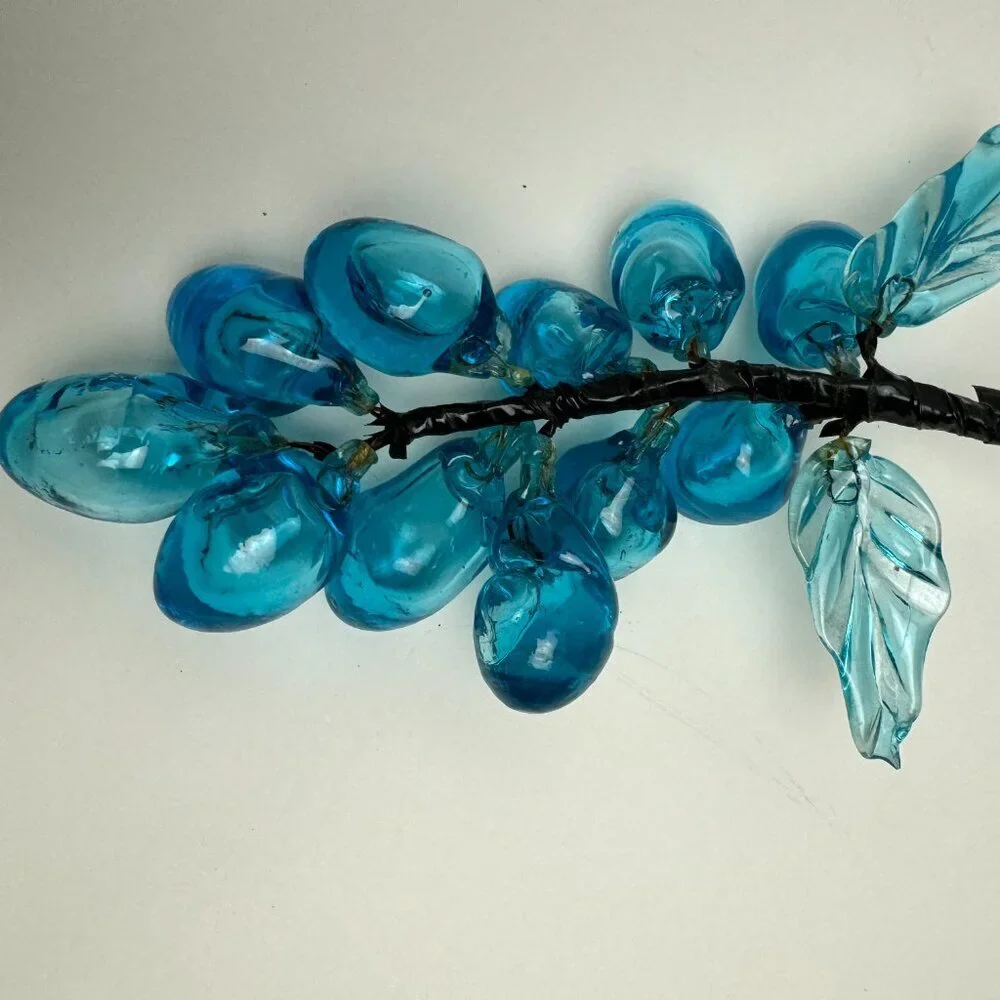 RARE Vintage ART Blue Glass 